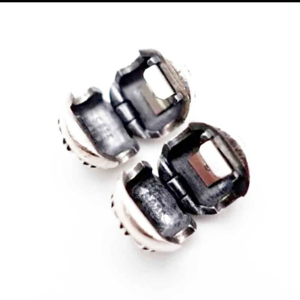 PAIR of Pandora clips 14K accent retired "Flower friendship " - Picture 13 of 16
